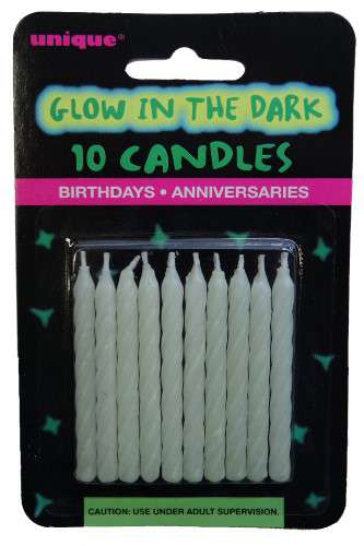 Glow in the Dark Spiral Candles - Click Image to Close